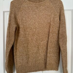 LOFT Women's Tan Cowl Neck Sweater